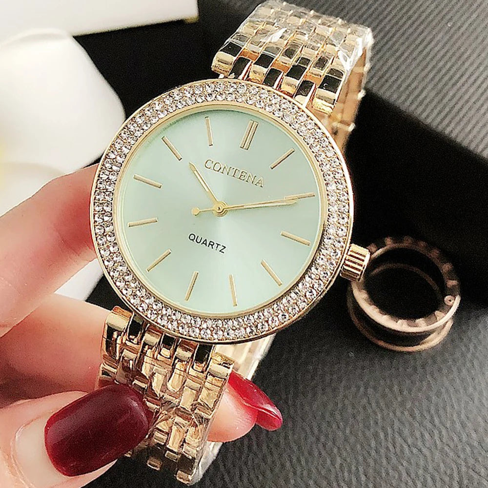 Contena Luxury Silver Women's Wrist Watch - MASS FABRICATIONS