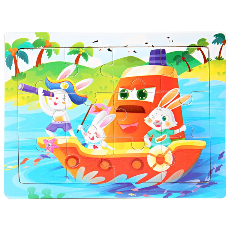 Cartoon Wooden Jigsaw Puzzle - MASS FABRICATIONS