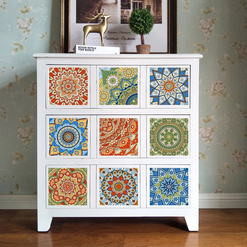 Mandala Style Crystal Tiles Ceramics Wall Stickers - MASS FABRICATIONS