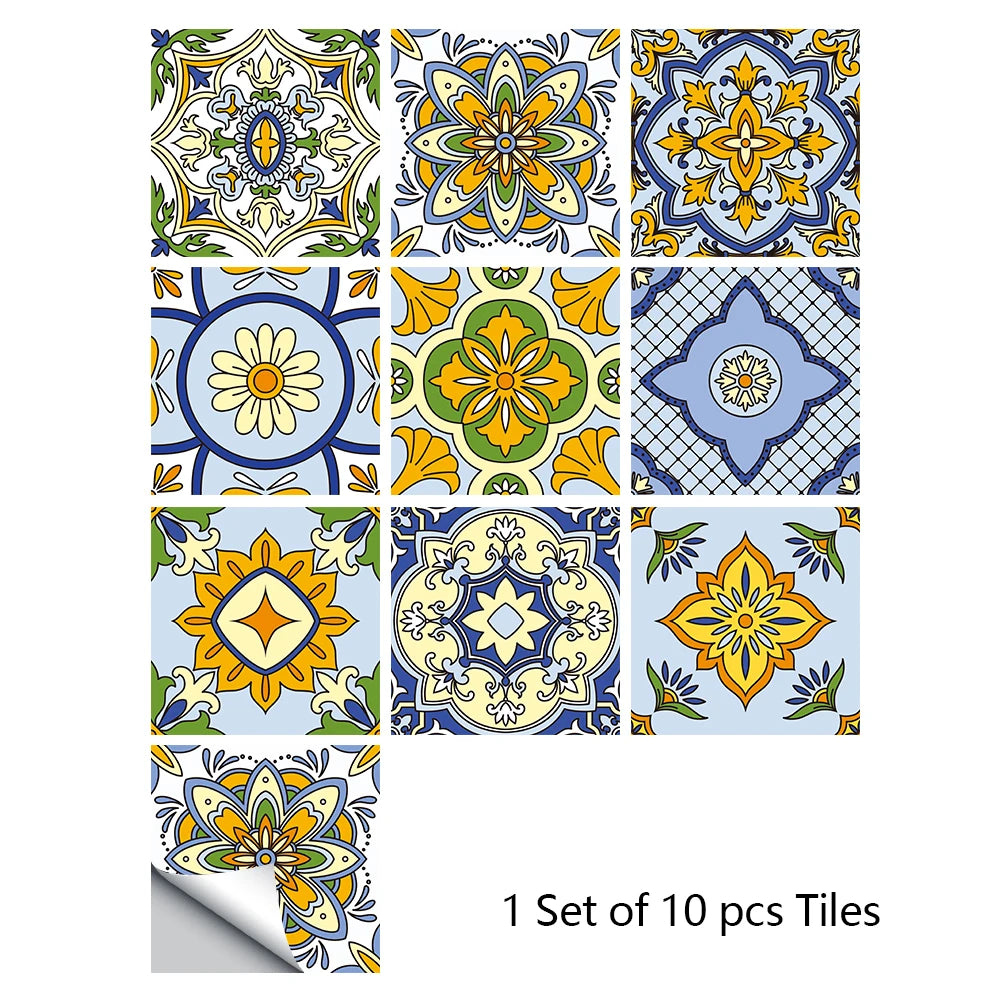 Mandala Style Crystal Tiles Ceramics Wall Stickers - MASS FABRICATIONS