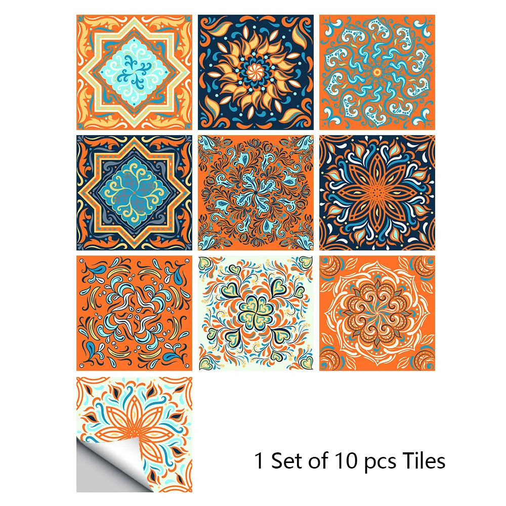 Mandala Style Crystal Tiles Ceramics Wall Stickers - MASS FABRICATIONS