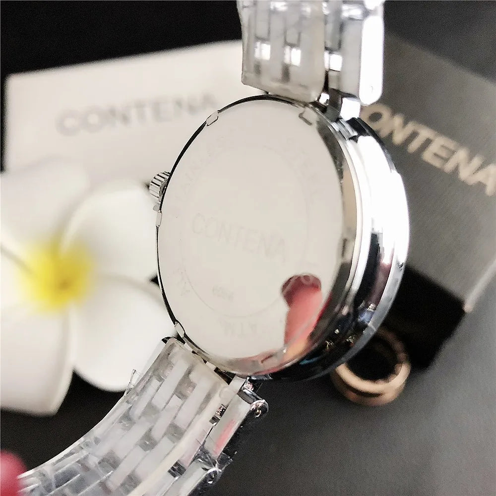 Contena Luxury Silver Women's Wrist Watch - MASS FABRICATIONS