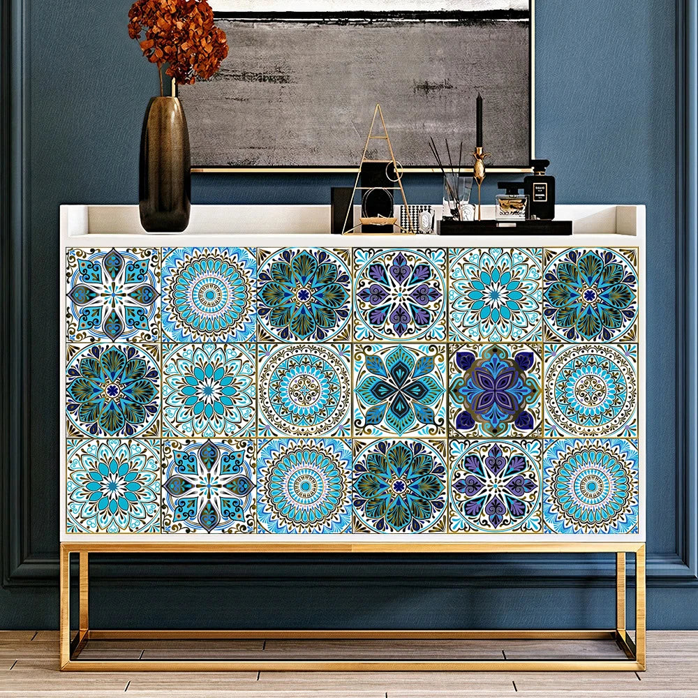 Mandala Style Crystal Tiles Ceramics Wall Stickers - MASS FABRICATIONS