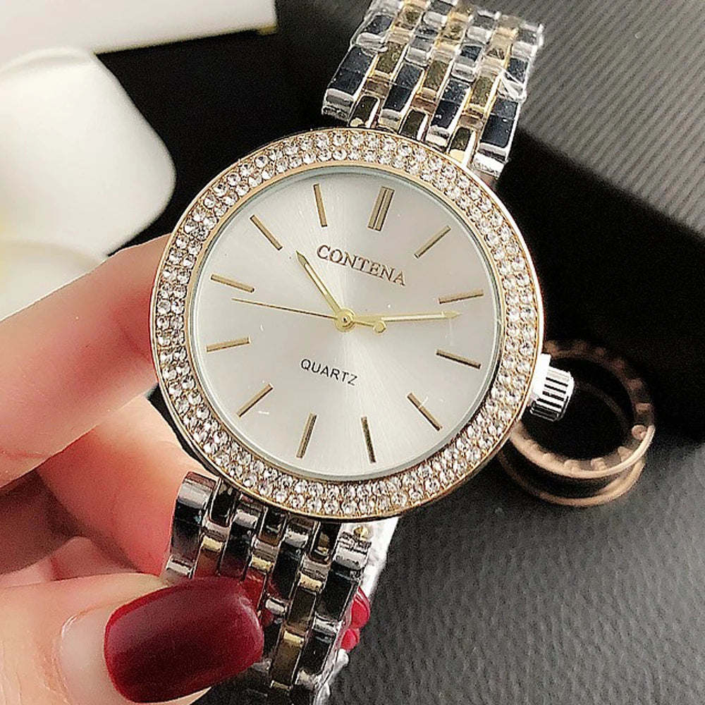 Contena Luxury Silver Women's Wrist Watch - MASS FABRICATIONS