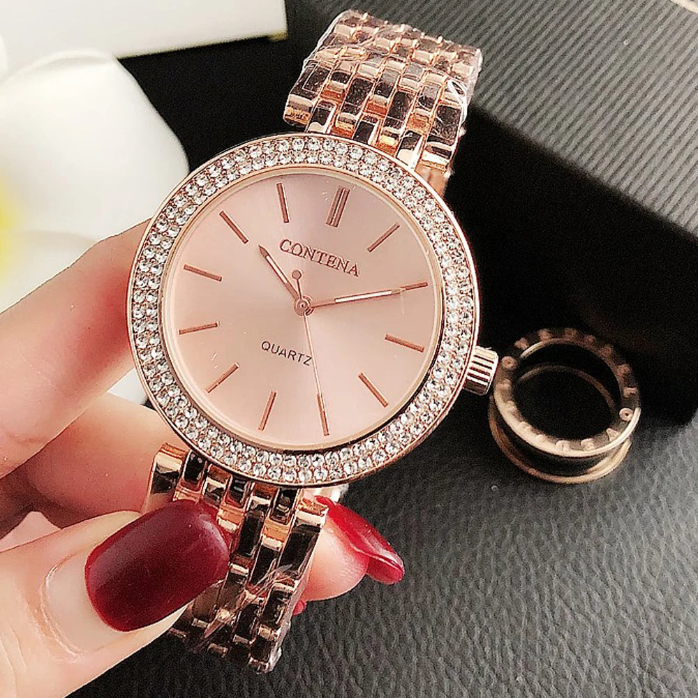 Contena Luxury Silver Women's Wrist Watch - MASS FABRICATIONS