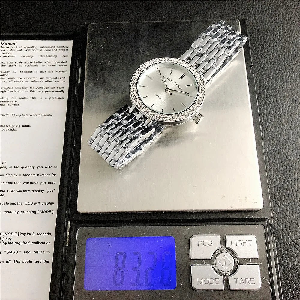 Contena Luxury Silver Women's Wrist Watch - MASS FABRICATIONS