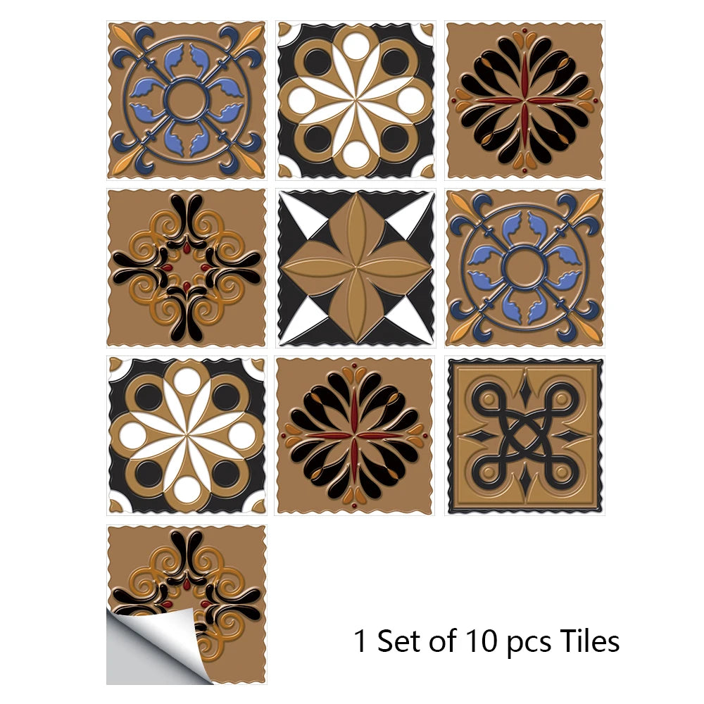 Mandala Style Crystal Tiles Ceramics Wall Stickers - MASS FABRICATIONS