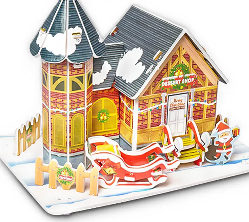 Kids DIY 3D House & Castle Building Puzzle - MASS FABRICATIONS