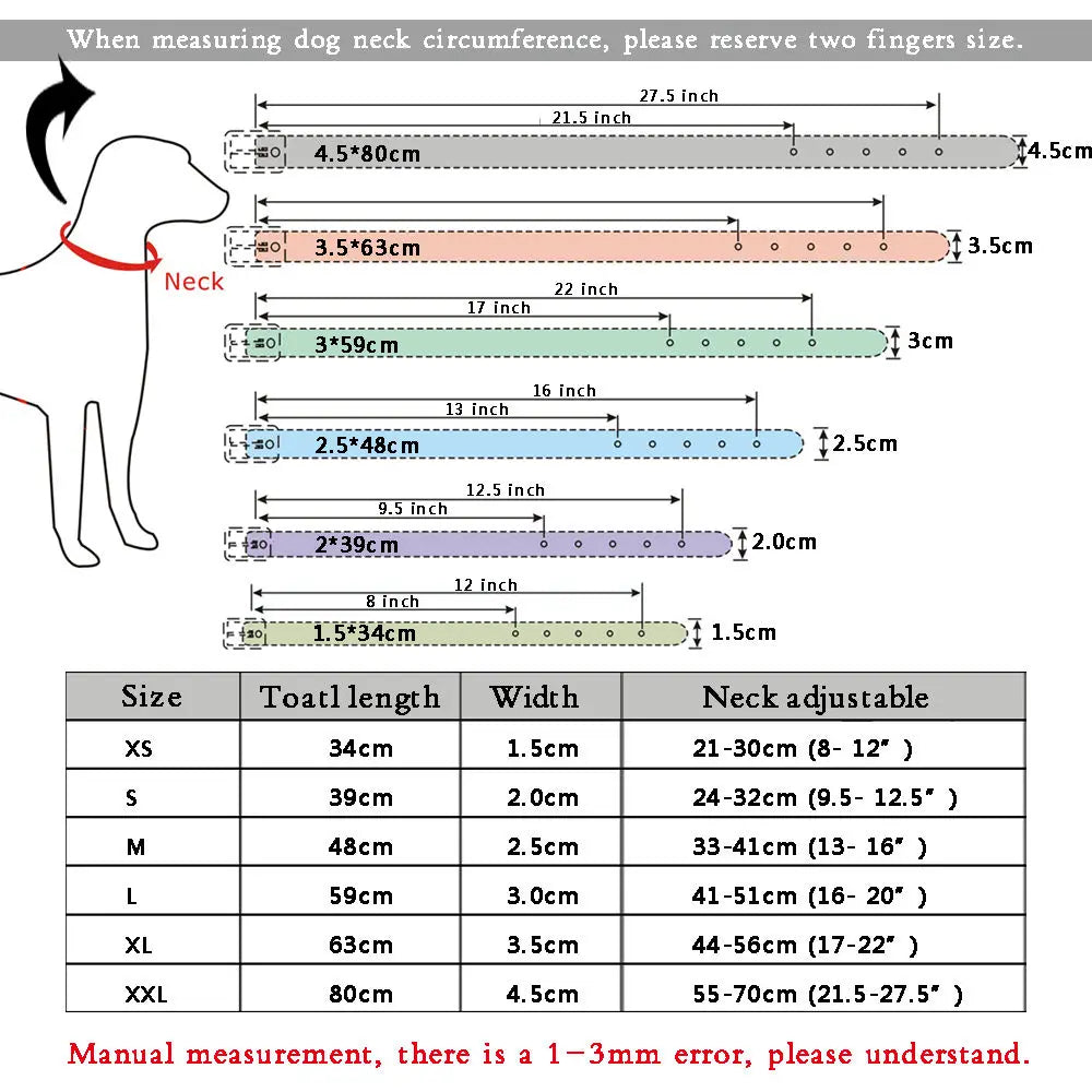 Genuine Leather Pet Dog Collars - MASS FABRICATIONS