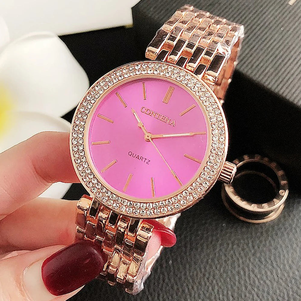 Contena Luxury Silver Women's Wrist Watch - MASS FABRICATIONS