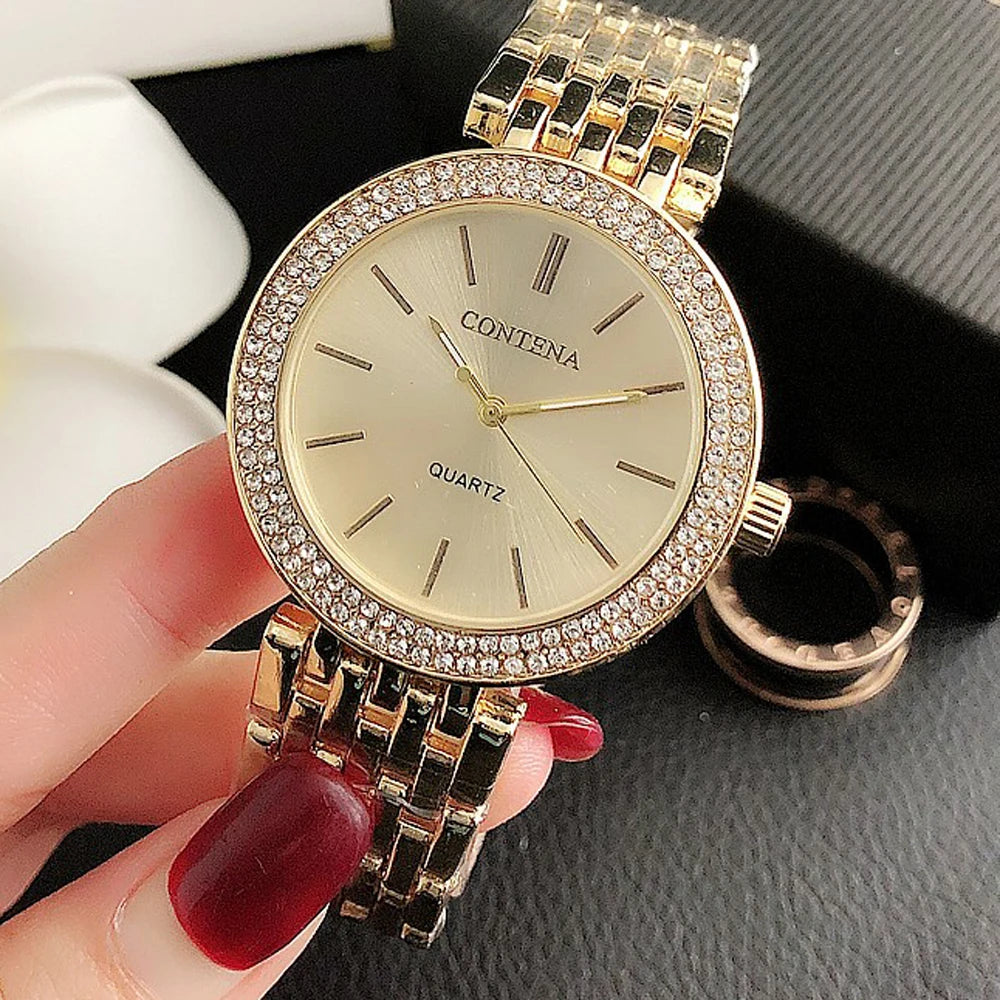 Contena Luxury Silver Women's Wrist Watch - MASS FABRICATIONS