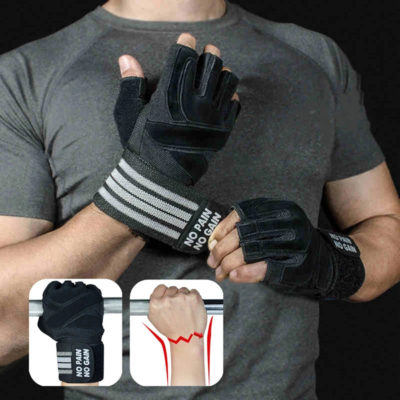 Weightlifting Gloves with Wrist Support - MASS FABRICATIONS