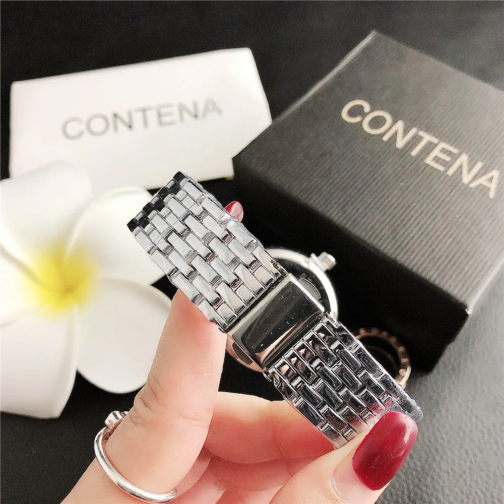 Contena Luxury Silver Women's Wrist Watch - MASS FABRICATIONS
