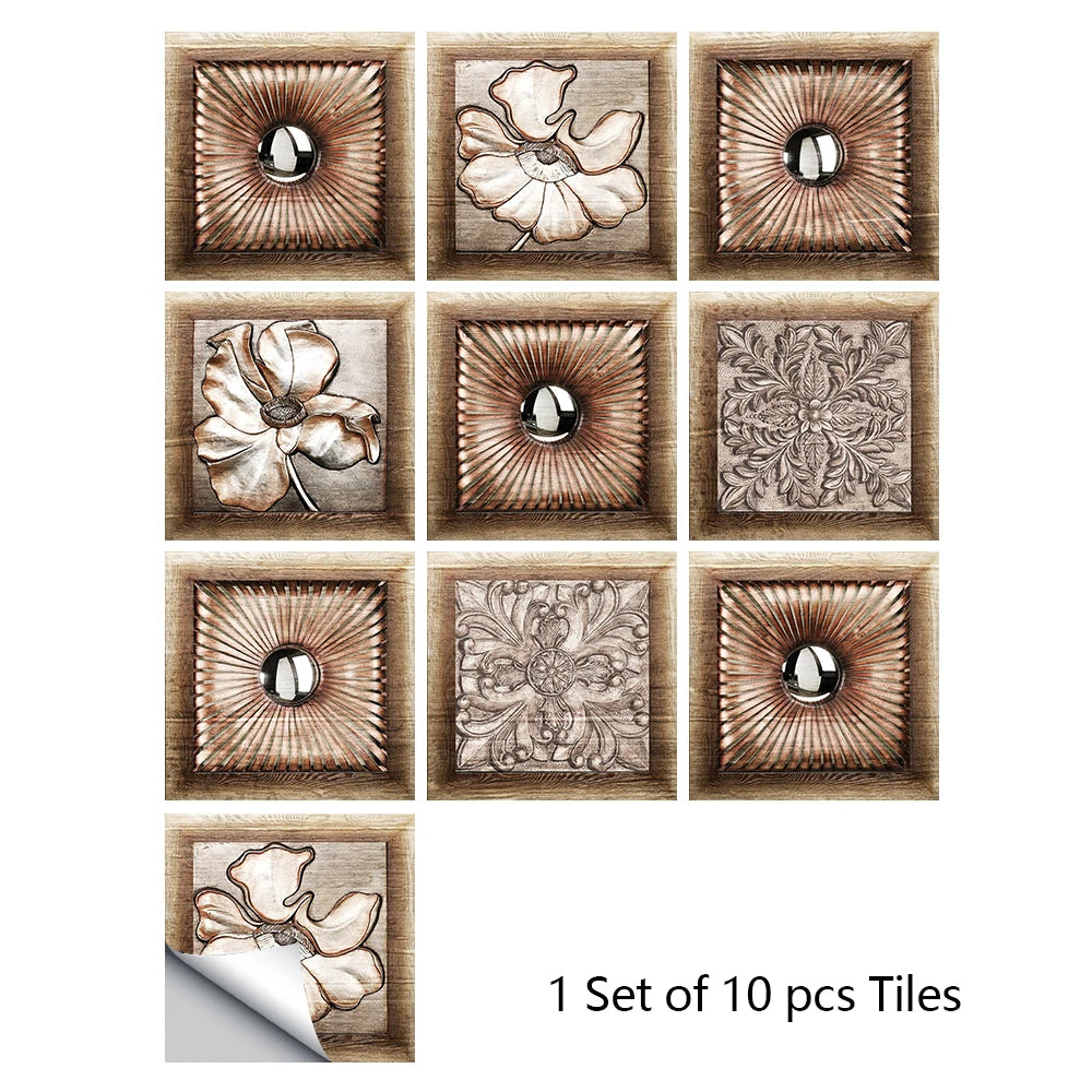 Mandala Style Crystal Tiles Ceramics Wall Stickers - MASS FABRICATIONS