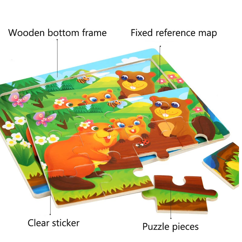 Cartoon Wooden Jigsaw Puzzle - MASS FABRICATIONS