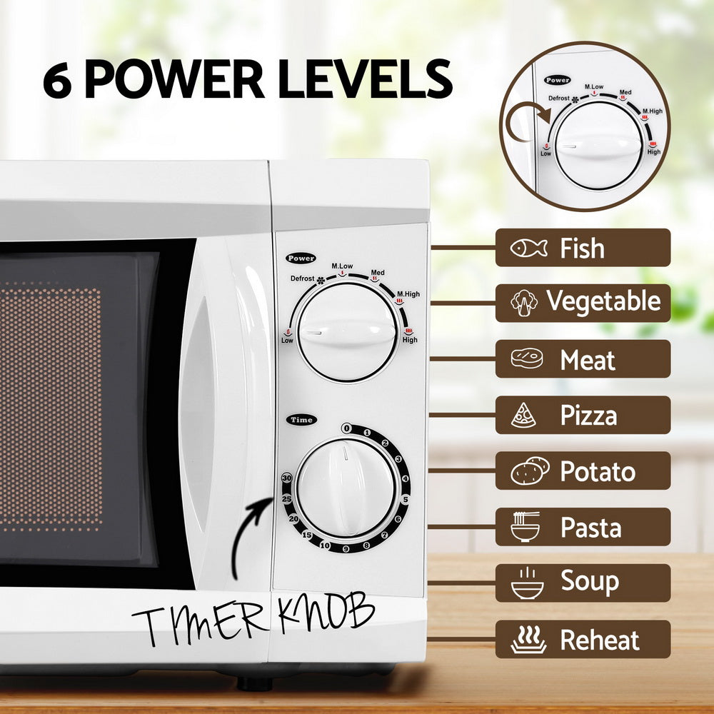 Devanti 20L Microwave Oven 700W White
