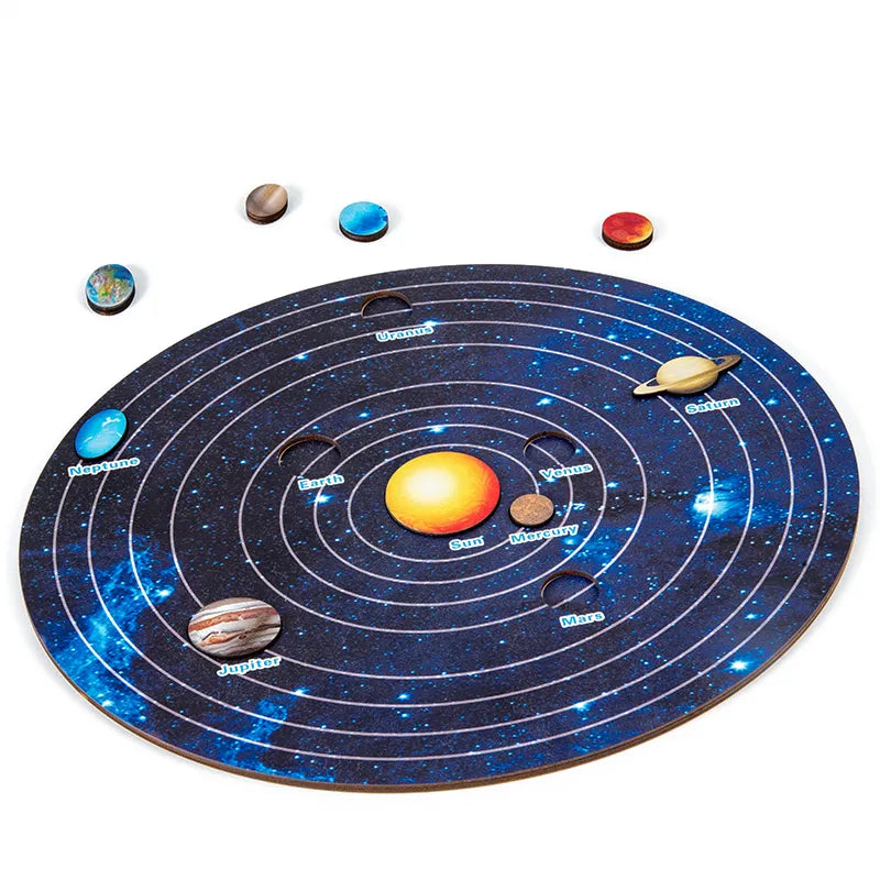 Montessori Solar System Puzzle - Educational Learning Toy - MASS FABRICATIONS