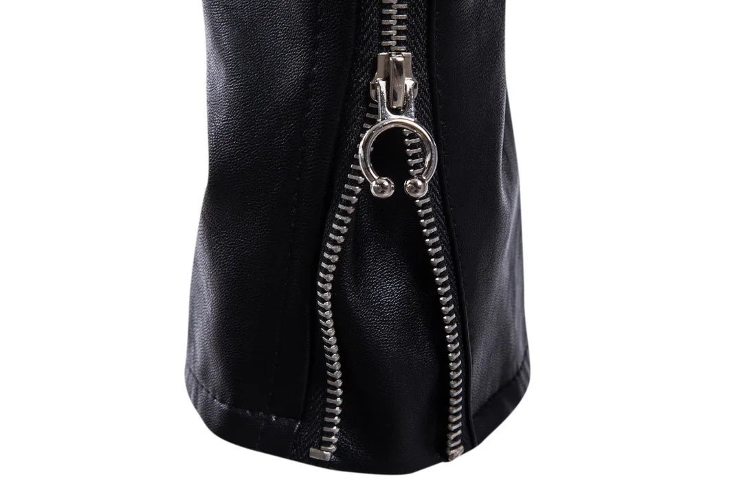 Men's Lapel Leather Jacket