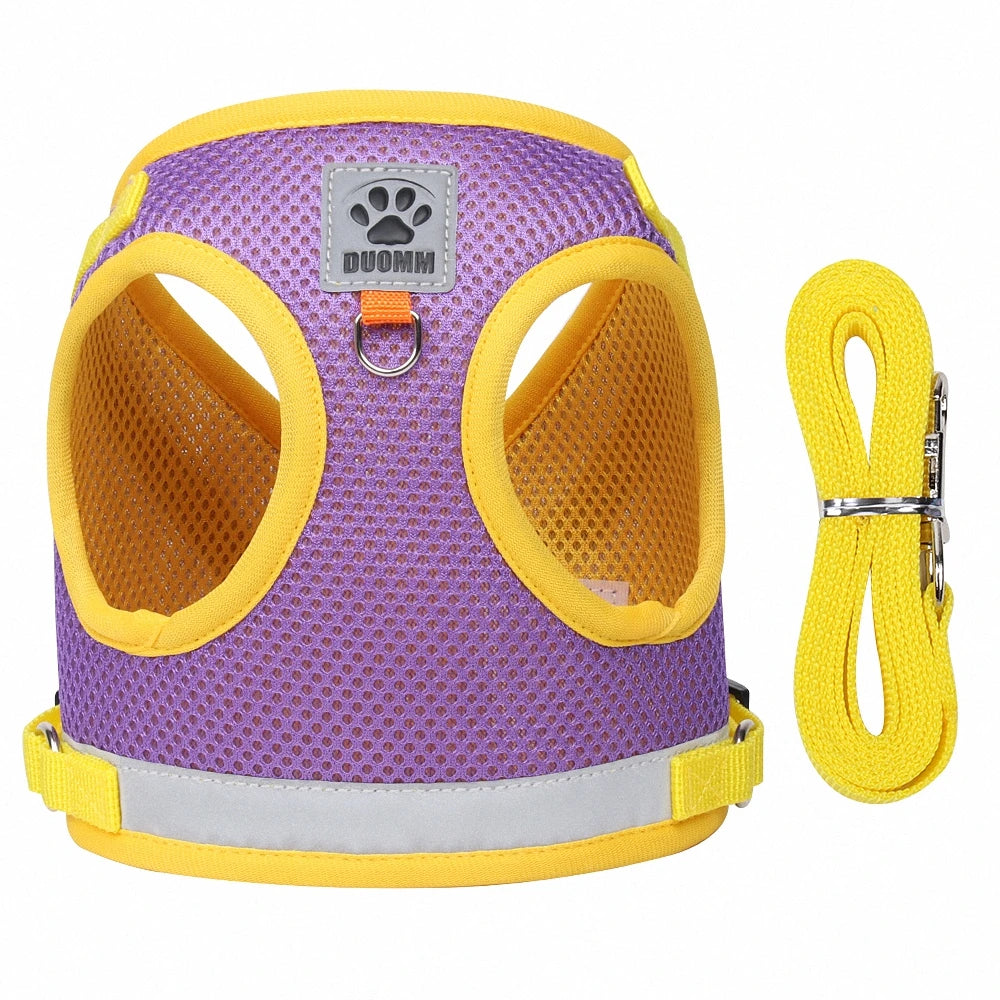 Reflective Safety Pet Dog Harness and Leash Set - MASS FABRICATIONS