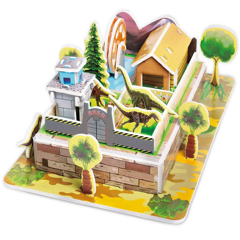 Kids DIY 3D House & Castle Building Puzzle - MASS FABRICATIONS