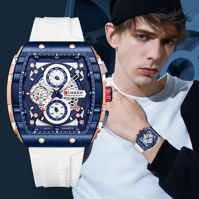 CURREN Luxury Square Quartz Wristwatch - MASS FABRICATIONS