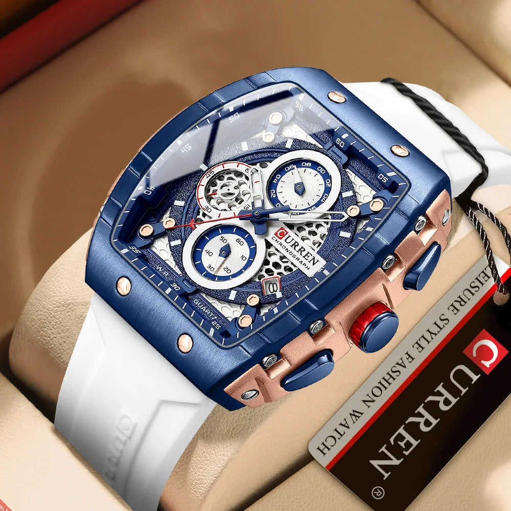 CURREN Luxury Square Quartz Wristwatch - MASS FABRICATIONS