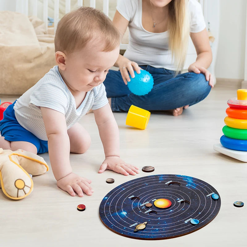 Montessori Solar System Puzzle - Educational Learning Toy - MASS FABRICATIONS