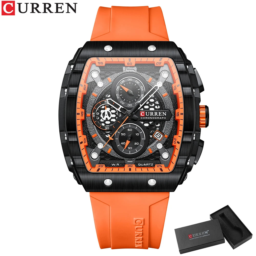 CURREN Luxury Square Quartz Wristwatch - MASS FABRICATIONS