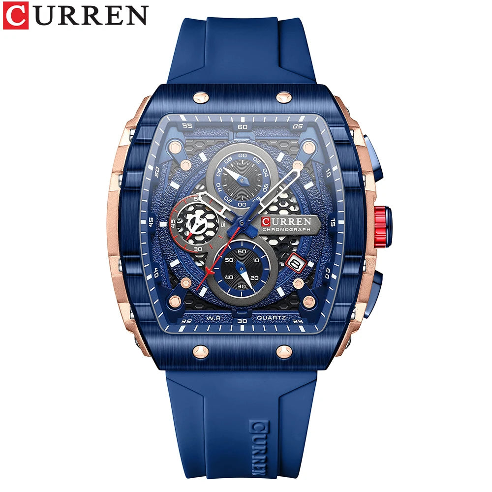 CURREN Luxury Square Quartz Wristwatch - MASS FABRICATIONS