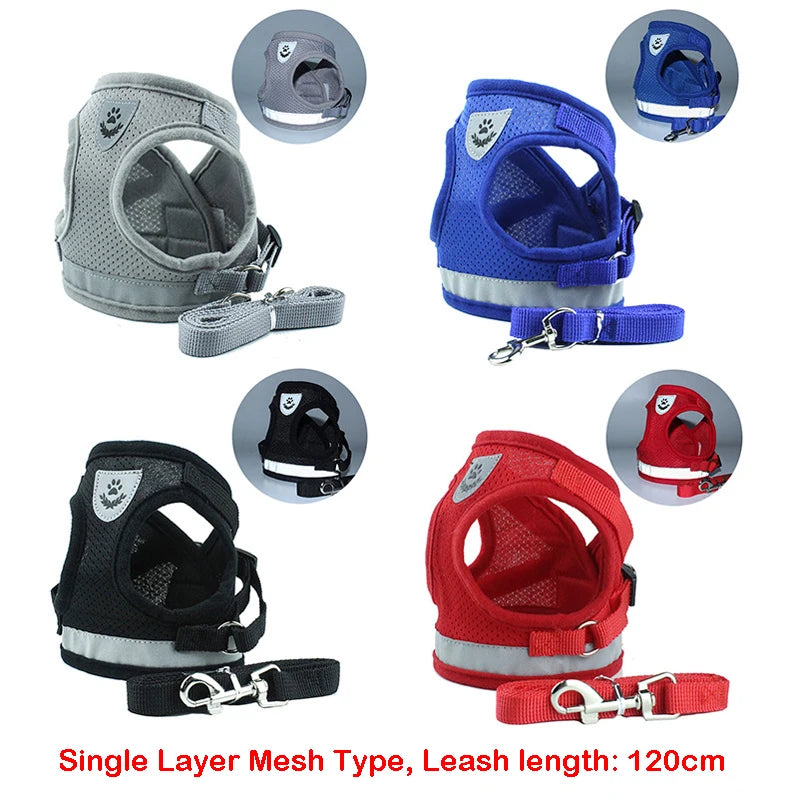 Reflective Safety Pet Dog Harness and Leash Set - MASS FABRICATIONS