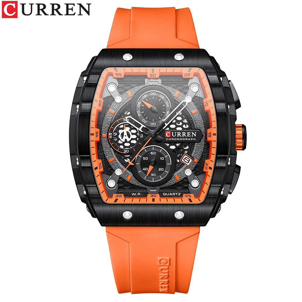CURREN Luxury Square Quartz Wristwatch - MASS FABRICATIONS