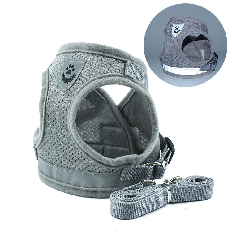 Reflective Safety Pet Dog Harness and Leash Set - MASS FABRICATIONS