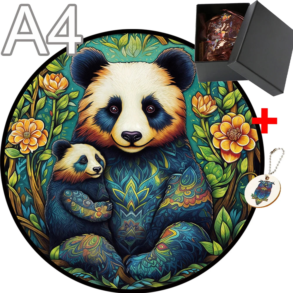 Panda Wooden Animal Puzzle - DIY Jigsaw For Kids - MASS FABRICATIONS