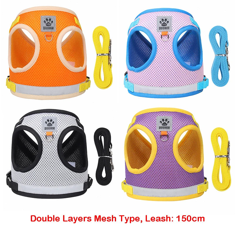 Reflective Safety Pet Dog Harness and Leash Set - MASS FABRICATIONS