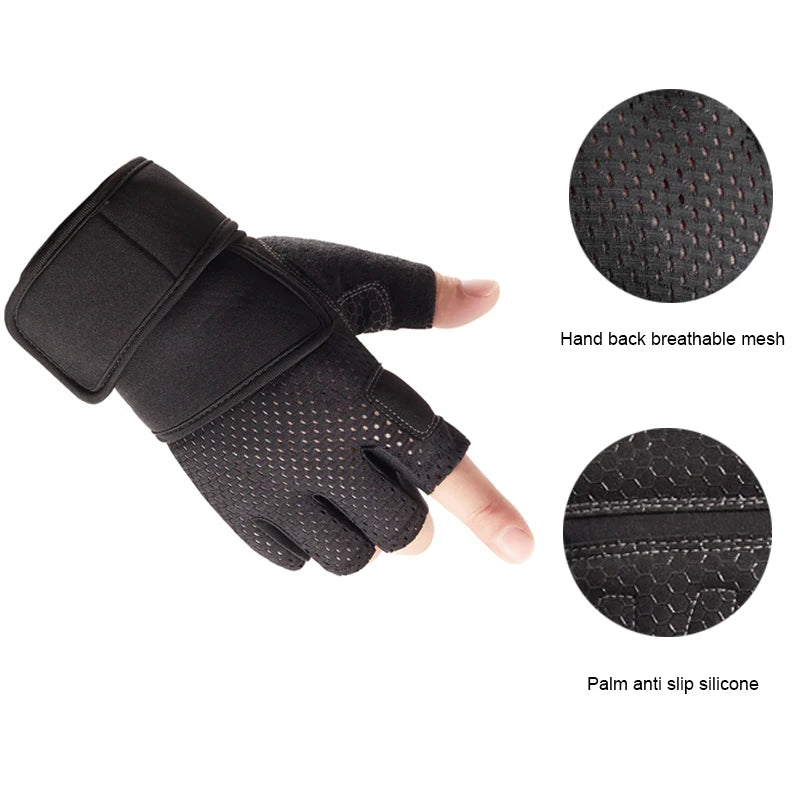 Weightlifting Gloves with Wrist Support - MASS FABRICATIONS