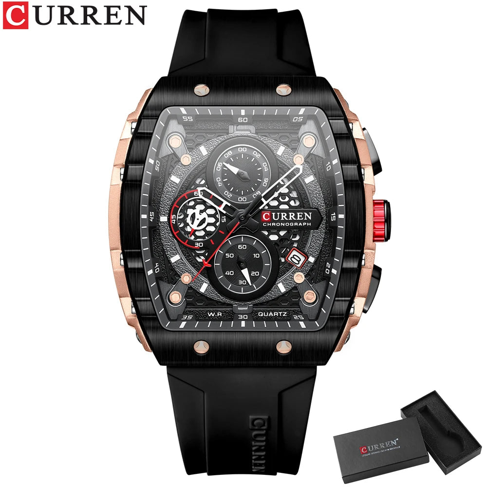 CURREN Luxury Square Quartz Wristwatch - MASS FABRICATIONS