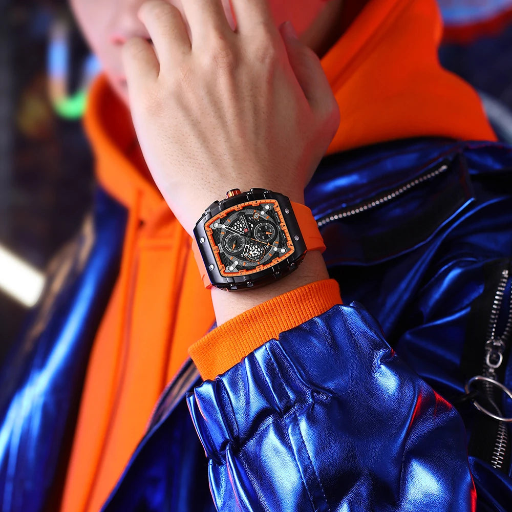 CURREN Luxury Square Quartz Wristwatch - MASS FABRICATIONS