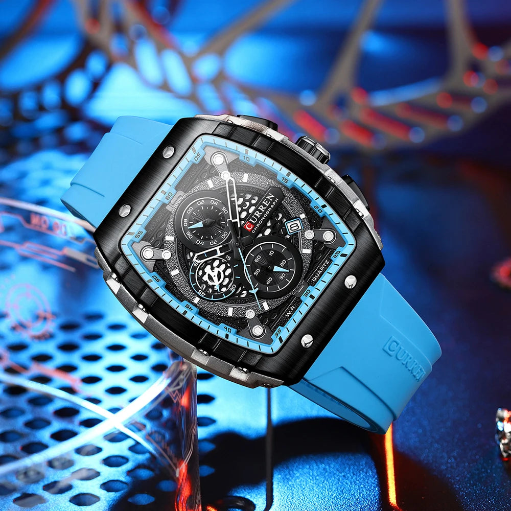 CURREN Luxury Square Quartz Wristwatch - MASS FABRICATIONS