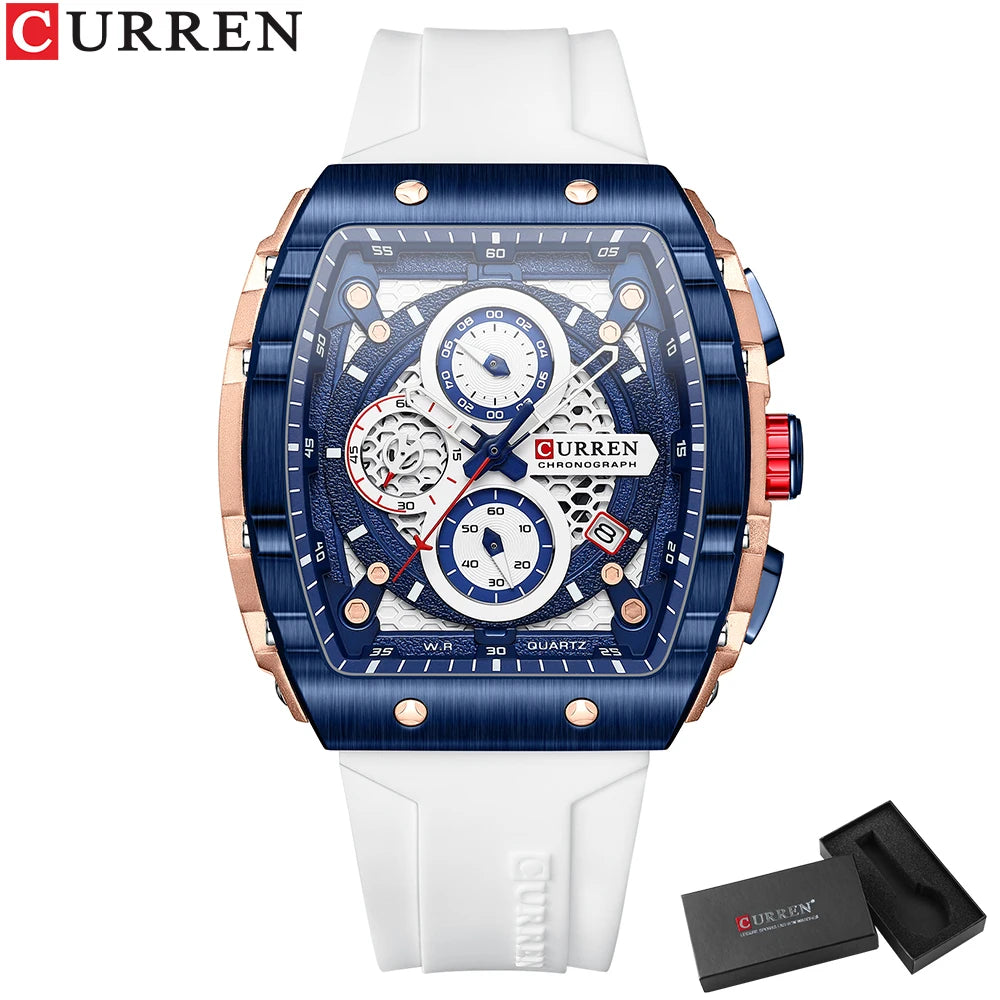 CURREN Luxury Square Quartz Wristwatch - MASS FABRICATIONS