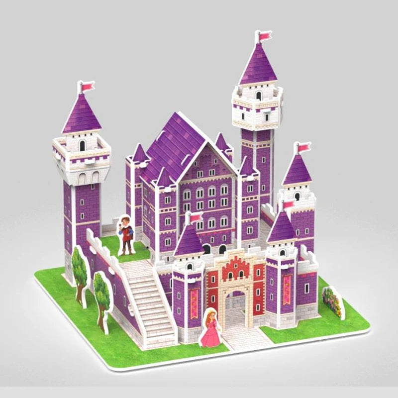 Kids DIY 3D House & Castle Building Puzzle - MASS FABRICATIONS