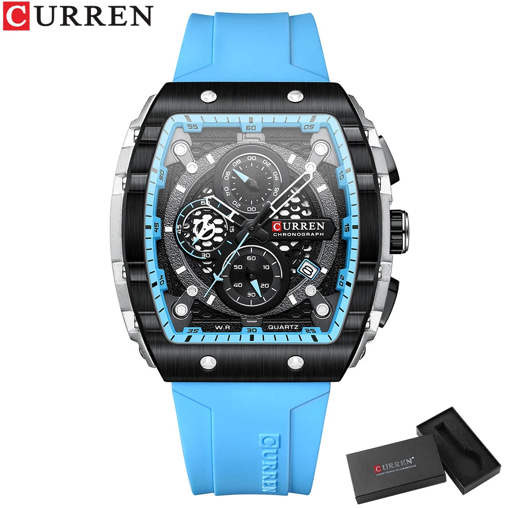 CURREN Luxury Square Quartz Wristwatch - MASS FABRICATIONS
