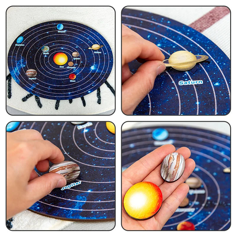 Montessori Solar System Puzzle - Educational Learning Toy - MASS FABRICATIONS