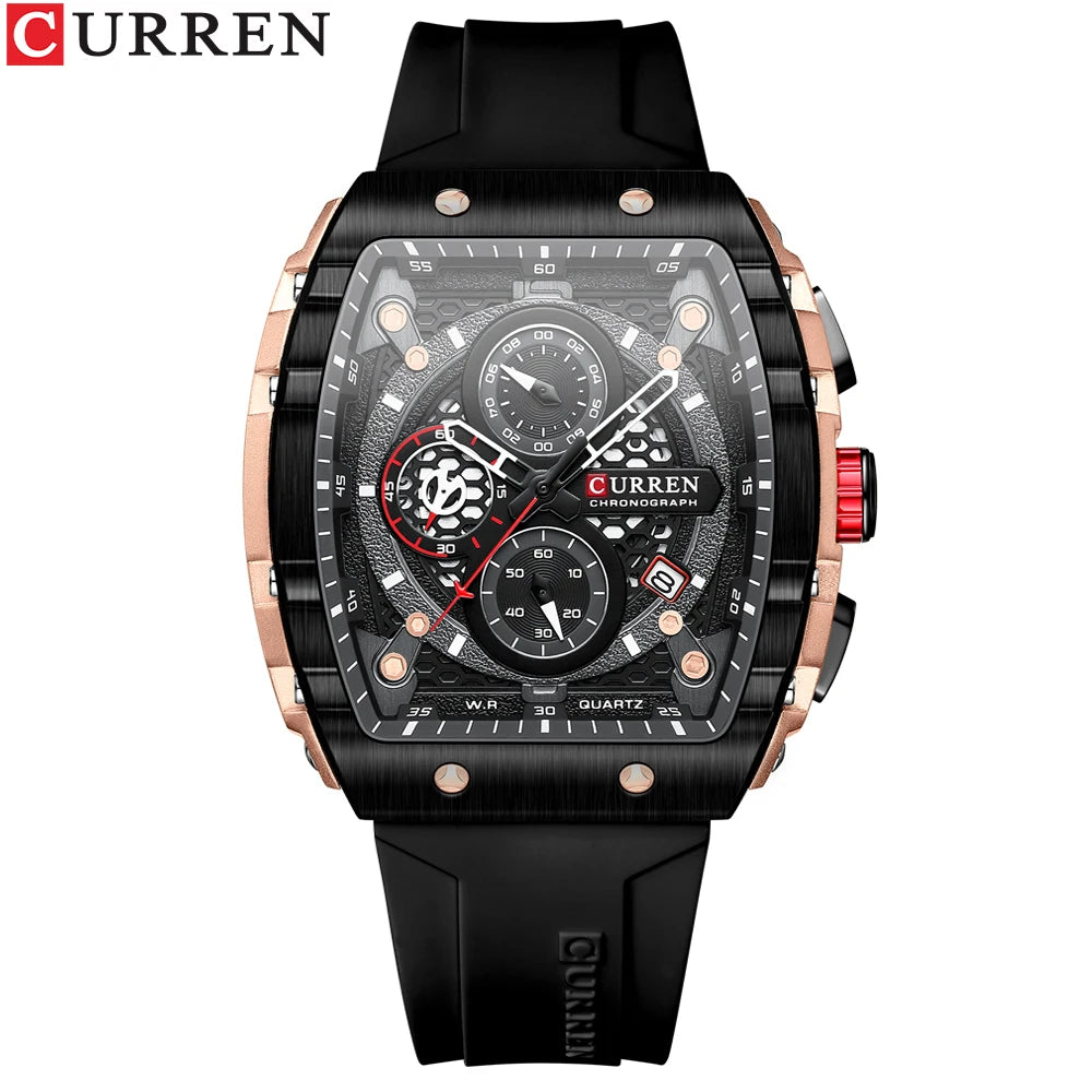 CURREN Luxury Square Quartz Wristwatch - MASS FABRICATIONS
