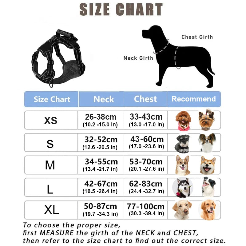Reflective Dog Harness Vest with Handle - MASS FABRICATIONS