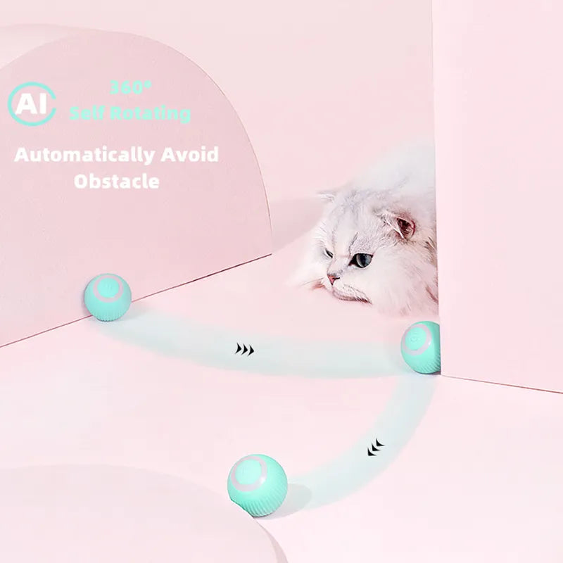 Automatic Rolling Smart Cat Toy - MASS FABRICATIONS