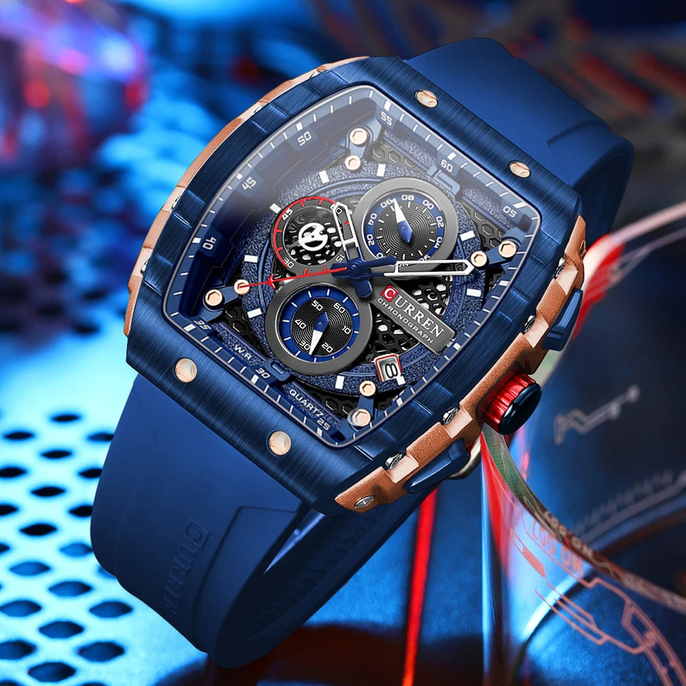 CURREN Luxury Square Quartz Wristwatch - MASS FABRICATIONS