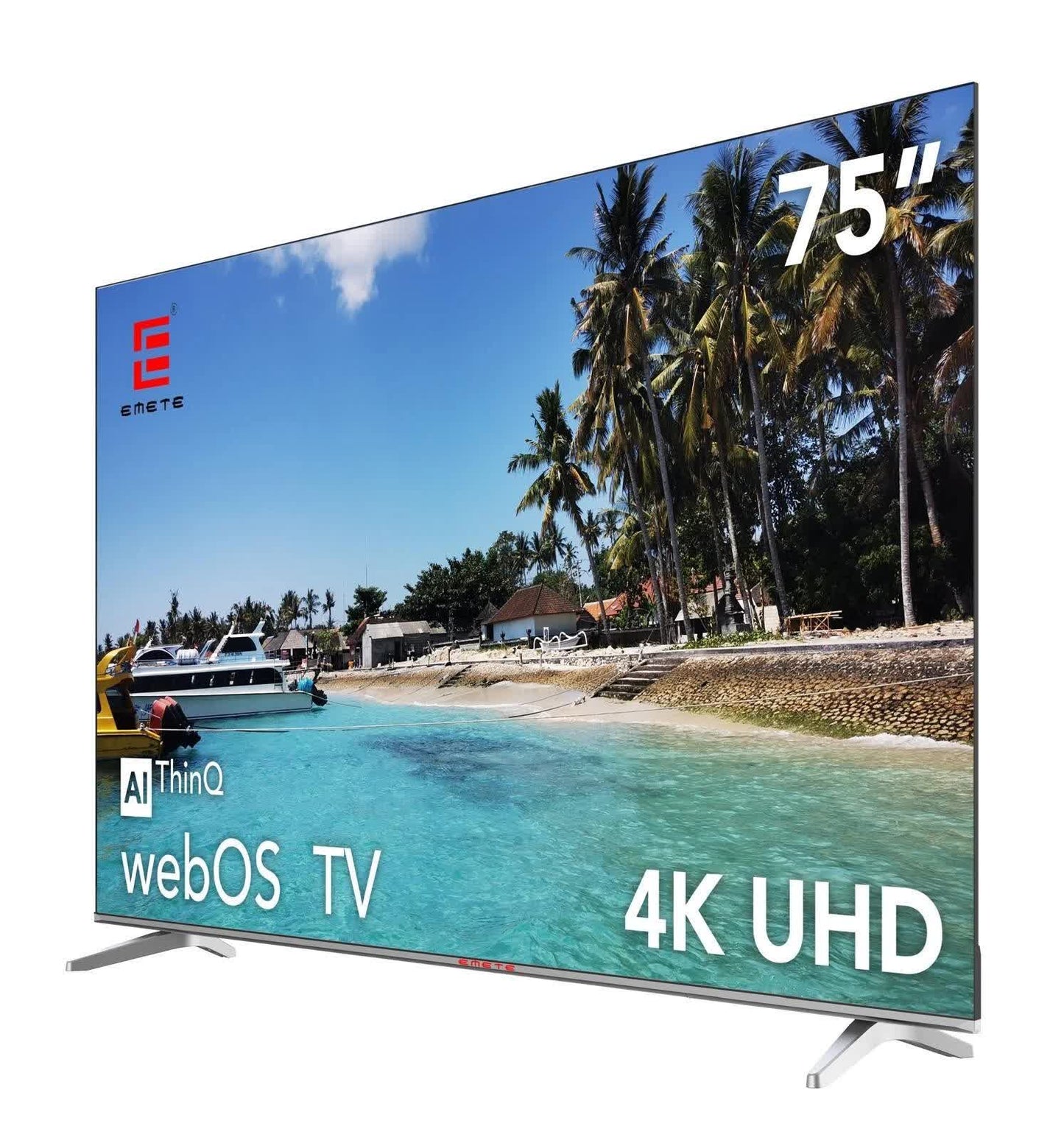 EMETE 75″ Frameless 4K UHD Smart TV with webOS