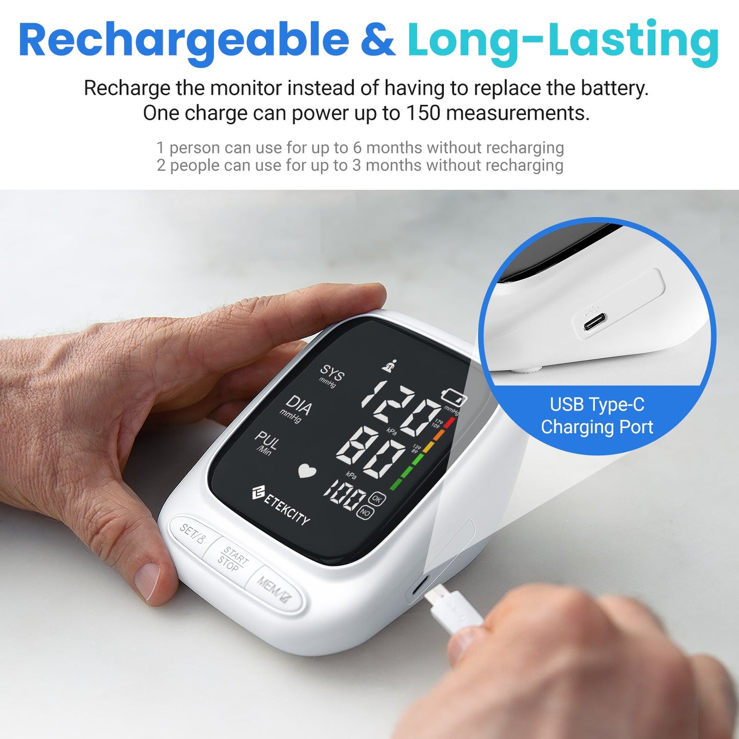 Etekcity Smart Blood Pressure Monitor – White