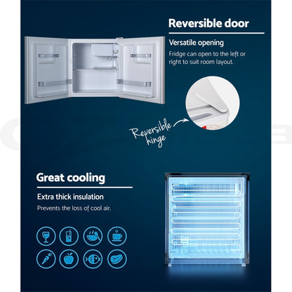 Devanti 48L Bar Fridge – White