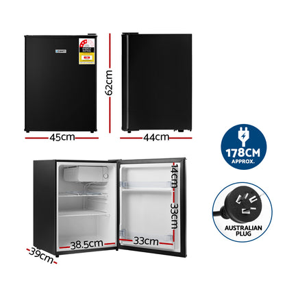 Devanti 70L Bar Fridge - Black